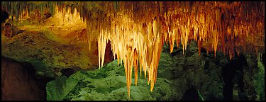 Stalactite Chandelier. Carlsbad Caverns National Park (Panoramic color)