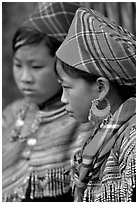 Young Flower Hmong women, Bac Ha. Vietnam ( black and white)