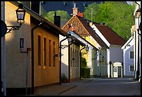 Streets in old town, Vadstena. Gotaland, Sweden ( color)