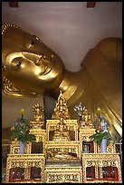Head of reclining buddha, Phra Pathom Wat. Nakhon Pathom, Thailand ( color)