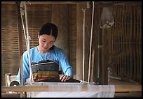 Thai woman weaving, Ban Lac. Northwest Vietnam ( color)