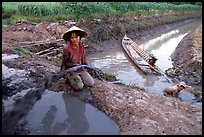 Mechanized irrigation. Mekong Delta, Vietnam