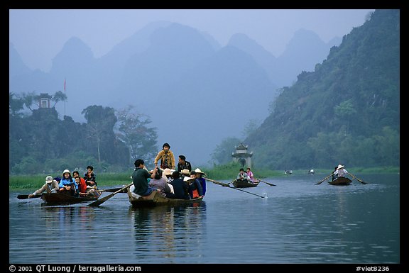 Journey along the river. Perfume Pagoda, Vietnam