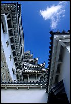 Architectural detail of the castle. Himeji, Japan