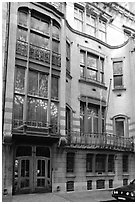 Hotel Solvay, an Art Nouveau masterpiece. Brussels, Belgium (black and white)