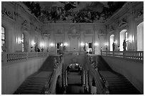 Main staircase in the Residenz. Wurzburg, Bavaria, Germany (black and white)