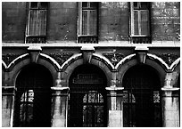 Facade of Lycee Louis-le-Grand, the most prestigious of the French high schools. Quartier Latin, Paris, France (black and white)