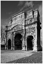 Triumphal arch, Orange. Provence, France (black and white)