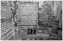 Baths of Constantine. Arles, Provence, France (black and white)