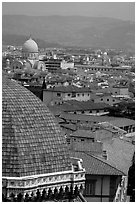 The city, with Dome by Brunelleschi in the foreground. Florence, Tuscany, Italy ( black and white)