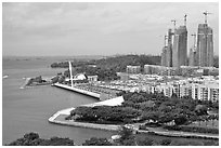 Marina, Keppel Bay. Singapore (black and white)