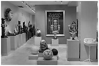 Art gallery featuring works by Bustamante, Tlaquepaque. Jalisco, Mexico (black and white)