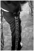 Detail of pants of a mariachi musician , Tlaquepaque. Jalisco, Mexico (black and white)