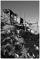Cashier's mine, afternoon. Death Valley National Park, California, USA. (black and white)