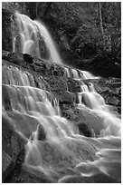 Laurel Falls, Tennessee. Great Smoky Mountains National Park ( black and white)