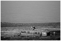 Ranger station, San Miguel Island. Channel Islands National Park, California, USA. (black and white)