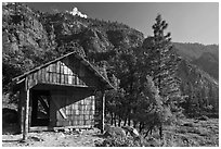Knapps Cabin. Kings Canyon National Park ( black and white)