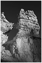 Openings through hoodoos. Bryce Canyon National Park ( black and white)