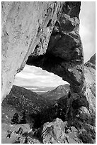 Lexington Arch, afternoon. Great Basin National Park, Nevada, USA. (black and white)