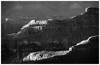 Ridges from Bright Angel Point, sunrise. Grand Canyon National Park ( black and white)