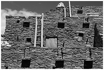 Facade of Hopi House. Grand Canyon National Park ( black and white)