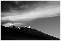Observatory atop Red Hill. Haleakala National Park, Hawaii, USA. (black and white)
