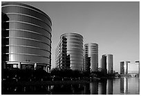 Oracle Headquarters late afternoon. Redwood City,  California, USA (black and white)