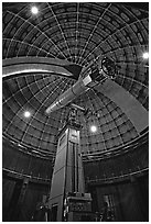 Telescope and Dome, Lick Observatory. San Jose, California, USA (black and white)