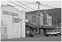 Main street, Pescadero. San Mateo County, California, USA (black and white)
