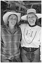 Horsewomen, Parchers Camp. California, USA ( black and white)