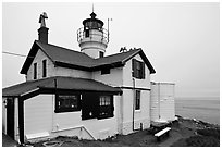 Battery Point Lighthouse, Crescent City. California, USA ( black and white)