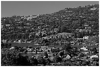 Belvedere Lagoon, Tiburon. California, USA ( black and white)