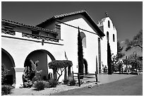 Mission Santa Inez. Solvang, California, USA ( black and white)