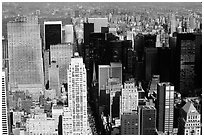 Upper Manhattan, Looking north from the Empire State building. NYC, New York, USA (black and white)