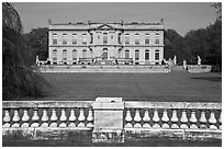 The Elms seen from its great lawn. Newport, Rhode Island, USA (black and white)