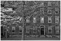 Hope College (1822), Brown University campus. Providence, Rhode Island, USA ( black and white)