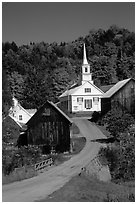 Waits River church. Vermont, New England, USA (black and white)