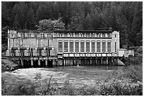 Gorge Powerhouse, Newhalem. Washington (black and white)
