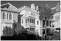 Antebellum architecture. Charleston, South Carolina, USA ( black and white)