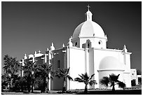 Immaculate Conception Catholic Church, Ajo. Arizona, USA (black and white)