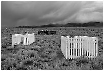 Graveyard, Villa Grove. Colorado, USA (black and white)