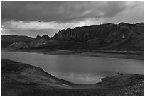 Dillon Pinnacles, Blue Mesa Reservoir, Curecanti National Recreation Area. Colorado, USA (black and white)