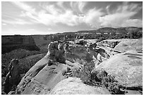 Cliffs. Colorado National Monument, Colorado, USA (black and white)