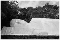 Tuong Phat Nam Buddha statue. Ta Cu Mountain, Vietnam ( black and white)