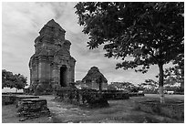 Po Shanu Cham temple complex. Mui Ne, Vietnam (black and white)