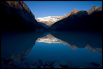 Lake Louise and Victoria Peak, early morning. Banff National Park, Canadian Rockies, Alberta, Canada (color)