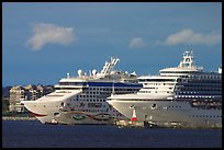 Cruise ships. Victoria, British Columbia, Canada (color)