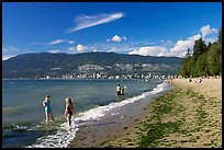 Girls playing in water, Stanley Park. Vancouver, British Columbia, Canada (color)