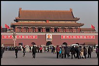 Tiananmen Gate to the Forbidden City from Tiananmen Square. Beijing, China ( color)