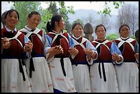 Naxi women. Baisha, Yunnan, China (color)